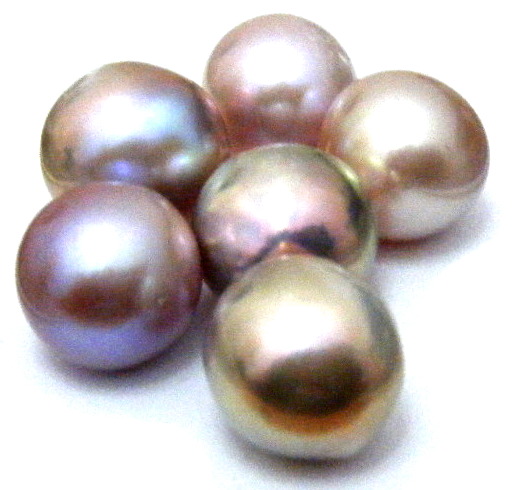 Natural Colours 11-15mm Rounded Smooth Ripple Undrilled Pearls